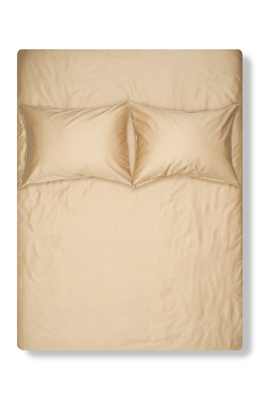 Ocre Egyptian Cotton Sateen Bedding-Egyptian Cotton Sateen Duvet Covers-ZigZagZurich