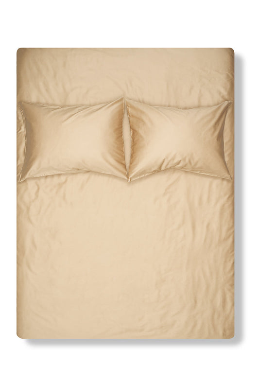 Ocre Egyptian Cotton Sateen Bedding-Egyptian Cotton Sateen Duvet Covers-ZigZagZurich