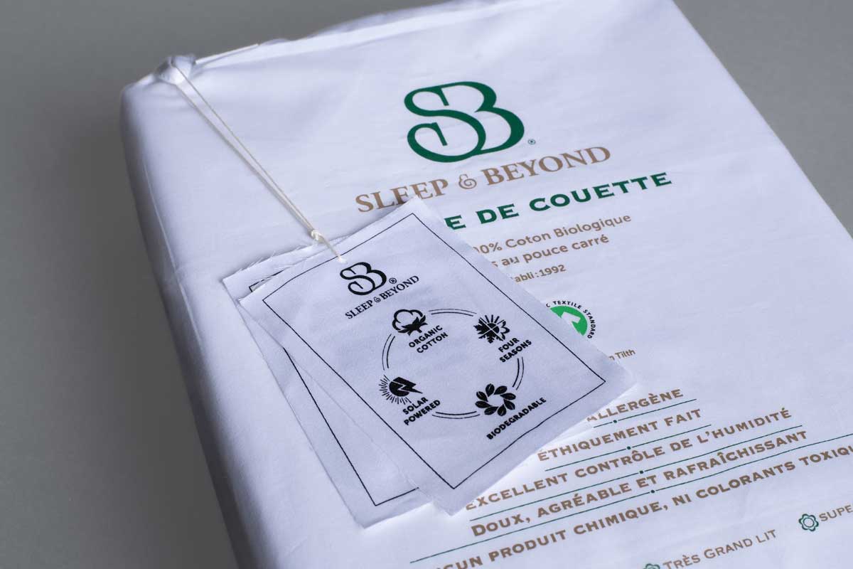 Sleep & Beyond Organic 300 TC Percale Duvet Cover Set