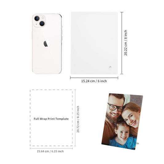 Sublimation Glass Photo Picture Frames Blanks White with Stand (3 size options)