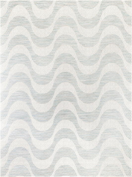 Alvito Modern Abstract Blue Flatweave Rug By Chill Rugs