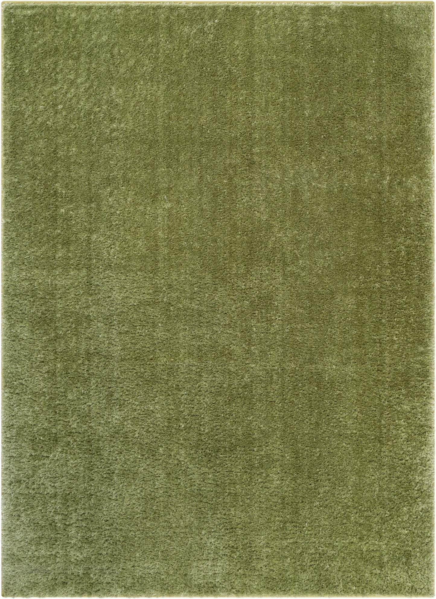 Chroma Glam Solid Ultra Soft Green Multi-Textured Shimmer Pile Shag Rug
