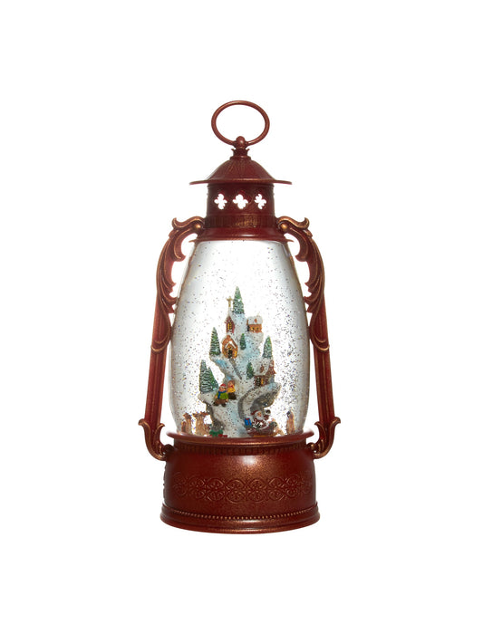 Red Lantern with Village and Sleigh