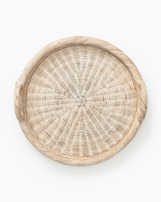 Round Wicker Tray
