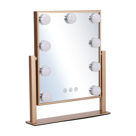 Adjustable LED Hollywood Vanity Mirror Touch Screen Control Rose Gold