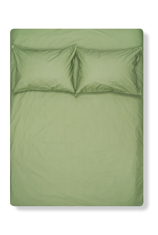"Sage Green" Pima Cotton Percale Bedding-Egyptian Cotton Percale Duvet Covers-ZigZagZurich
