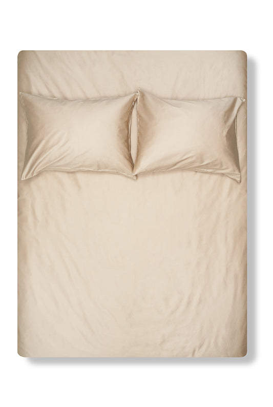 Sand Egyptian Cotton Sateen Bedding-Egyptian Cotton Sateen Duvet Covers-ZigZagZurich