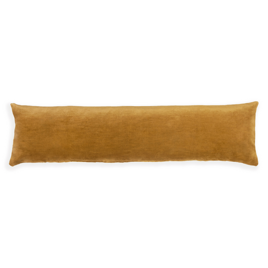 S|H Ochre Antique Velvet Lumbar Pillow Cover