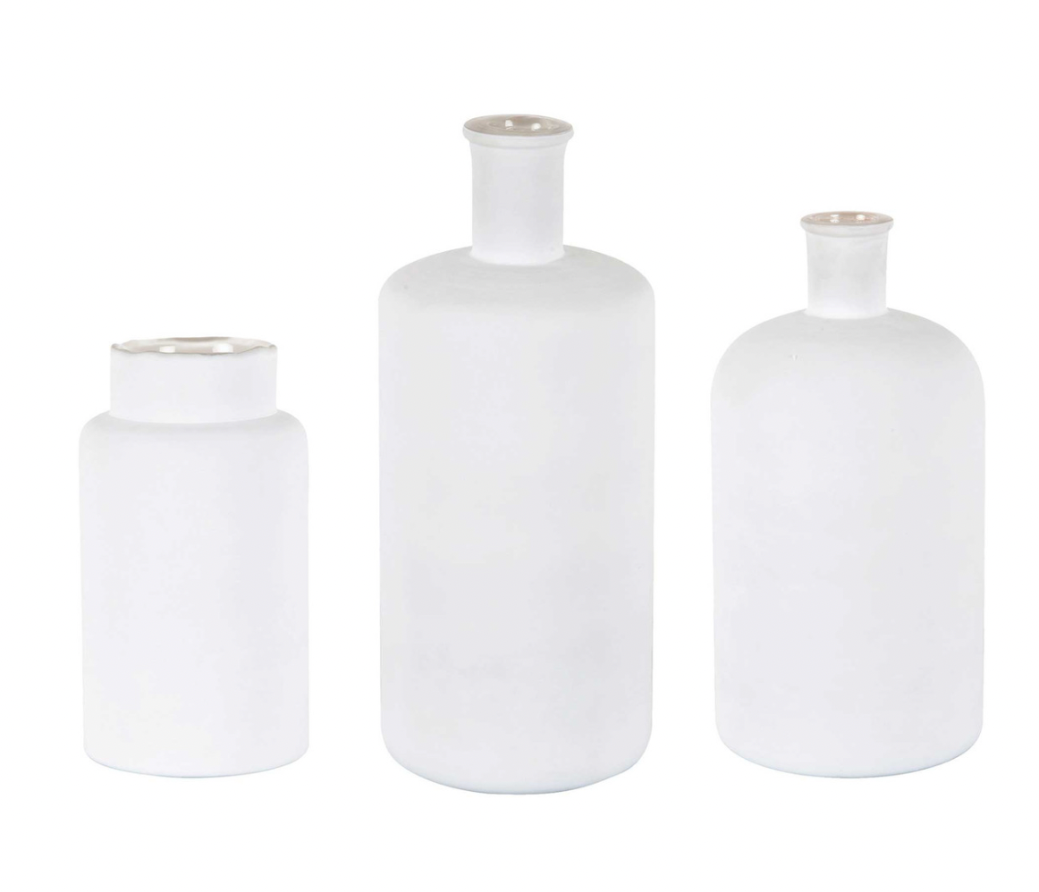 Sura Hammered Glass Vases (set of 3)