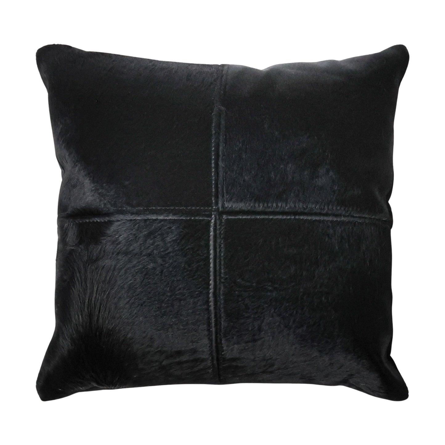Square Pillow - Black Cowhide