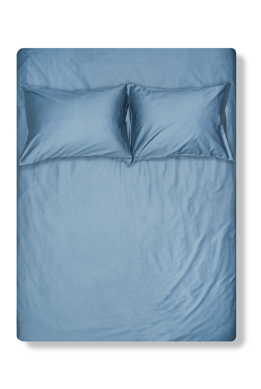 Steel Egyptian Cotton Sateen Bedding-Egyptian Cotton Sateen Duvet Covers-ZigZagZurich