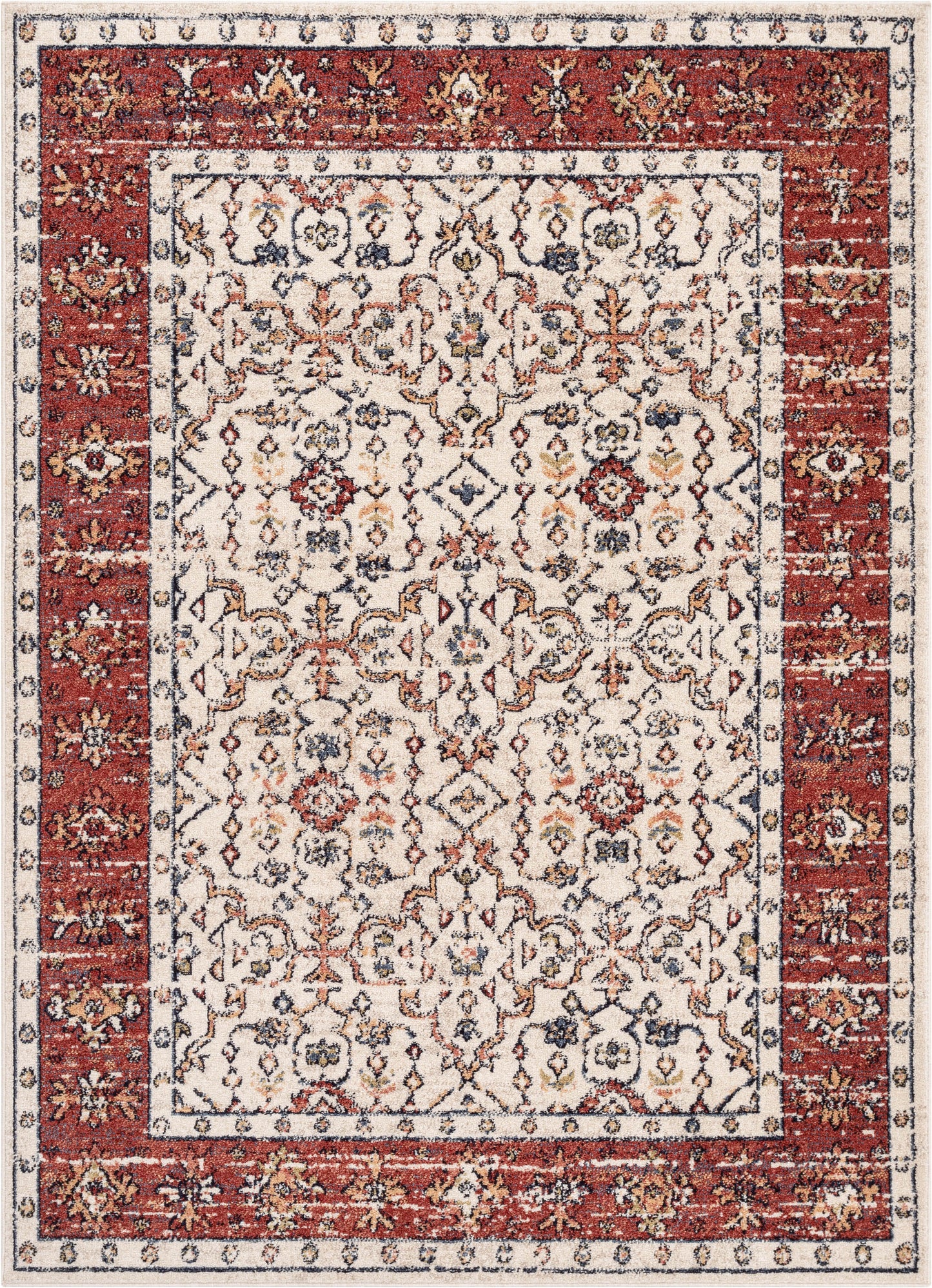 Savona Persian Floral Medallion Red Rug