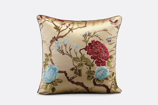 Botan to Sakura Satin Pillow