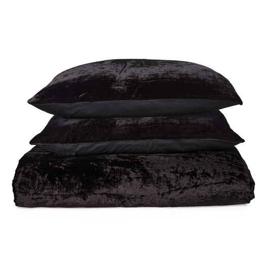 Black Velvet Duvet Cover Set
