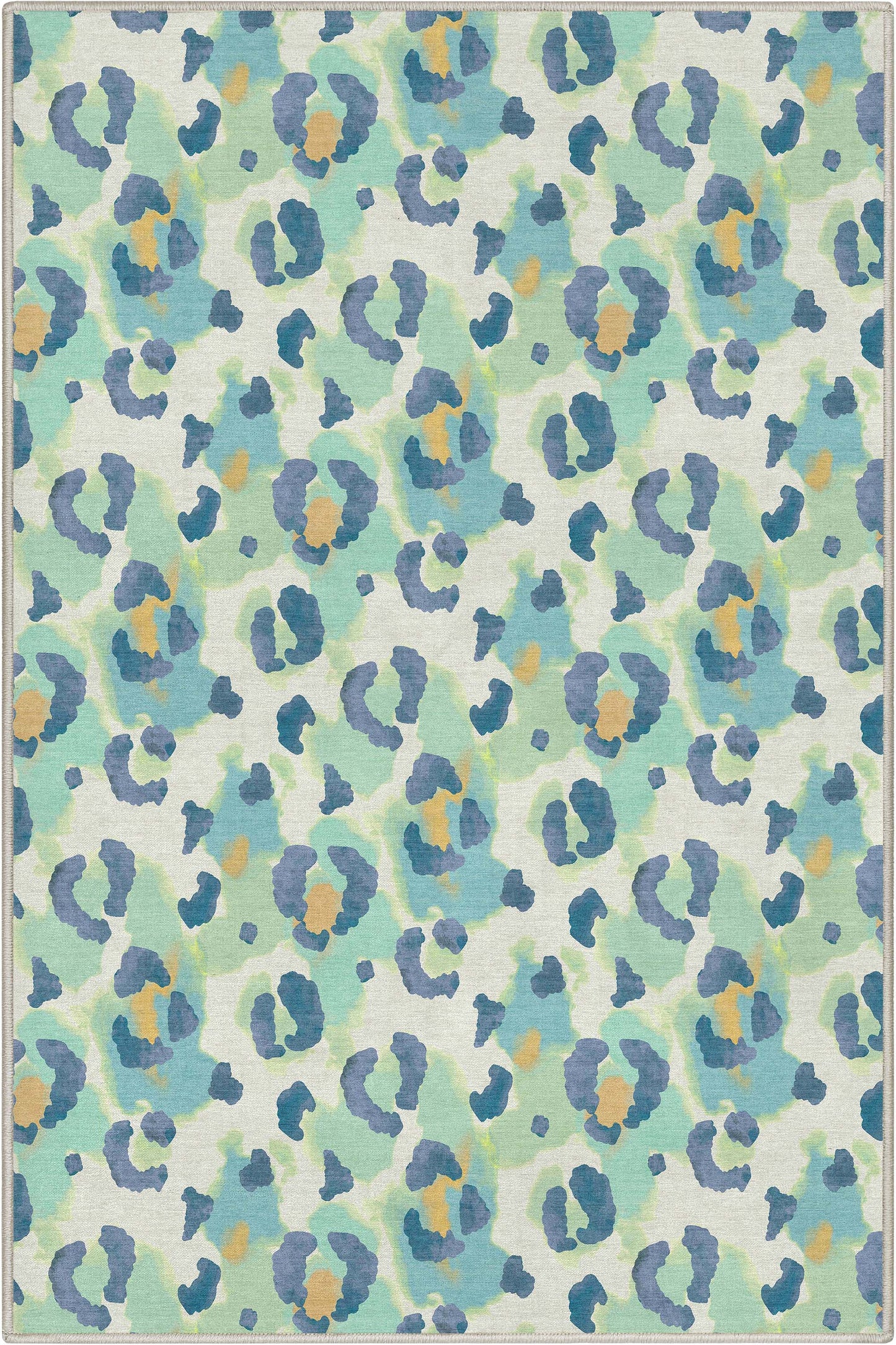 Animal Print Leopard Spot Pattern Flat-Weave Rug