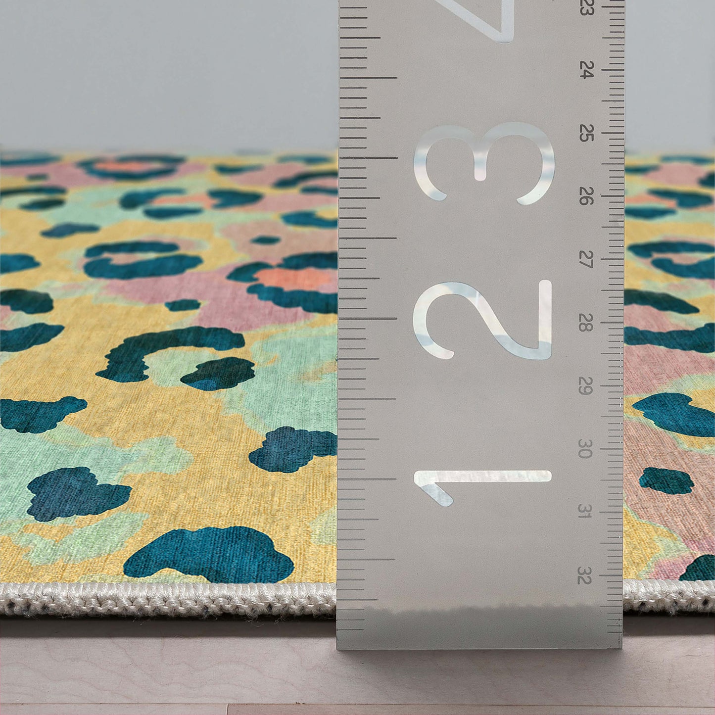 Animal Print Leopard Spot Pattern Flat-Weave Rug