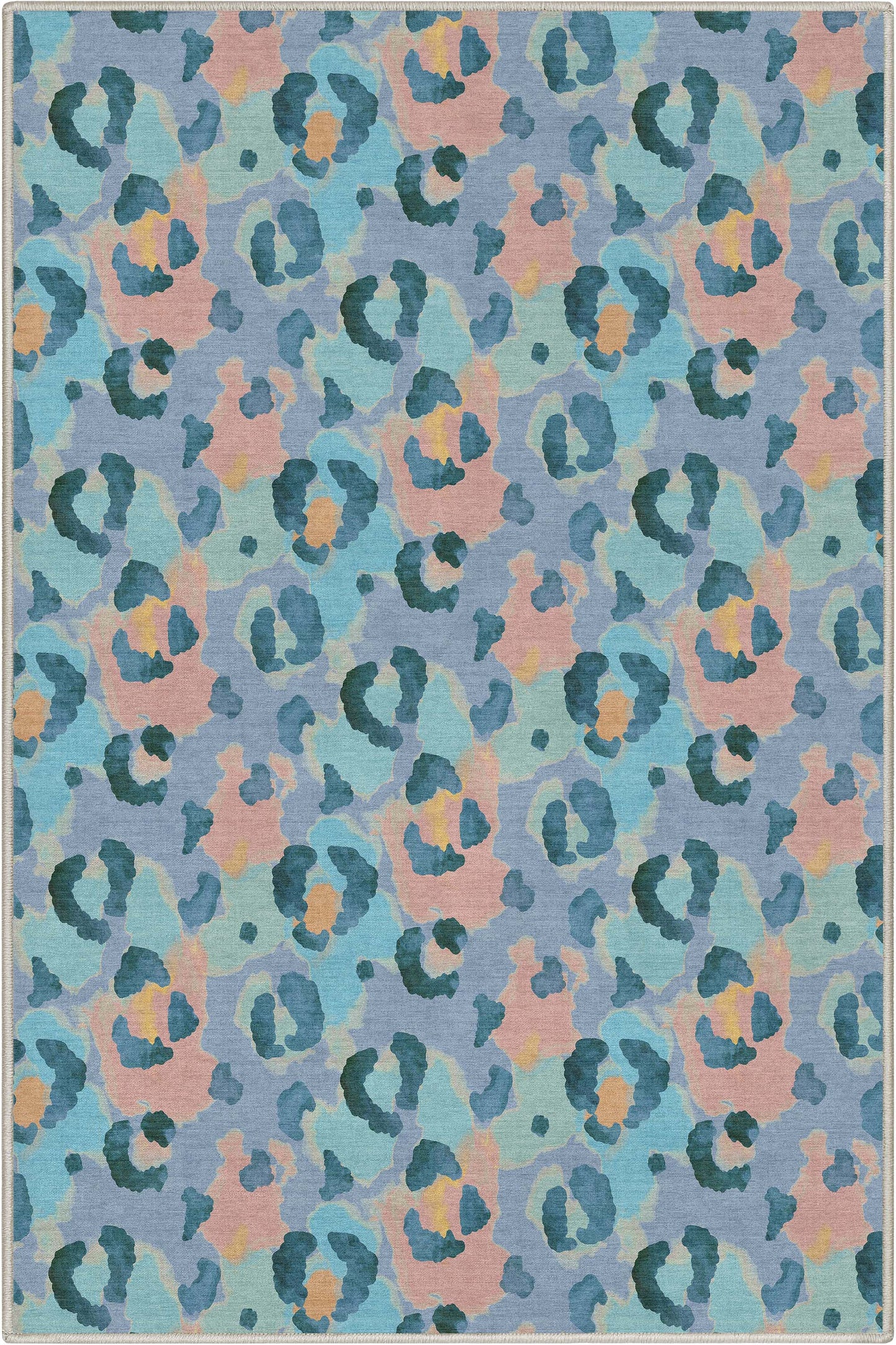 Animal Print Leopard Spot Pattern Flat-Weave Rug