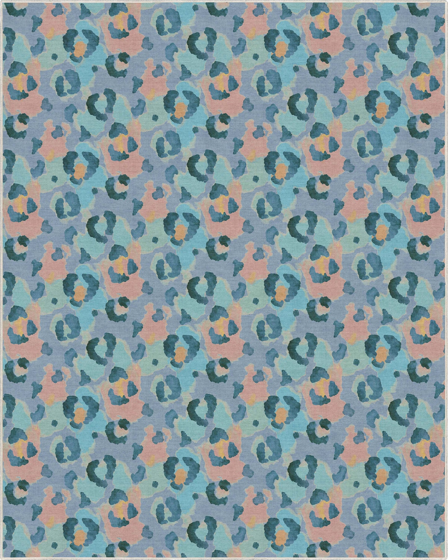 Animal Print Leopard Spot Pattern Flat-Weave Rug