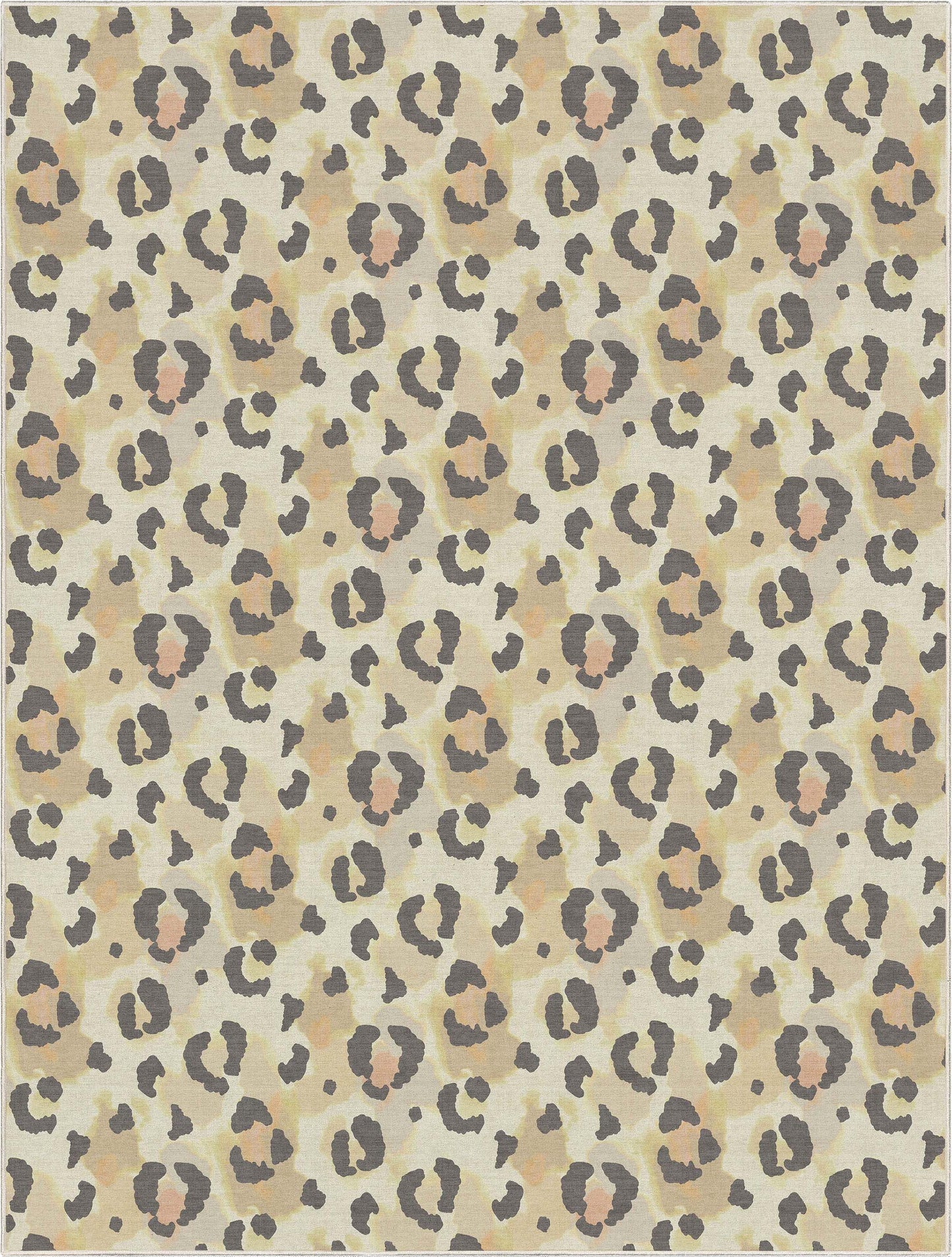 Animal Print Leopard Spot Pattern Flat-Weave Rug