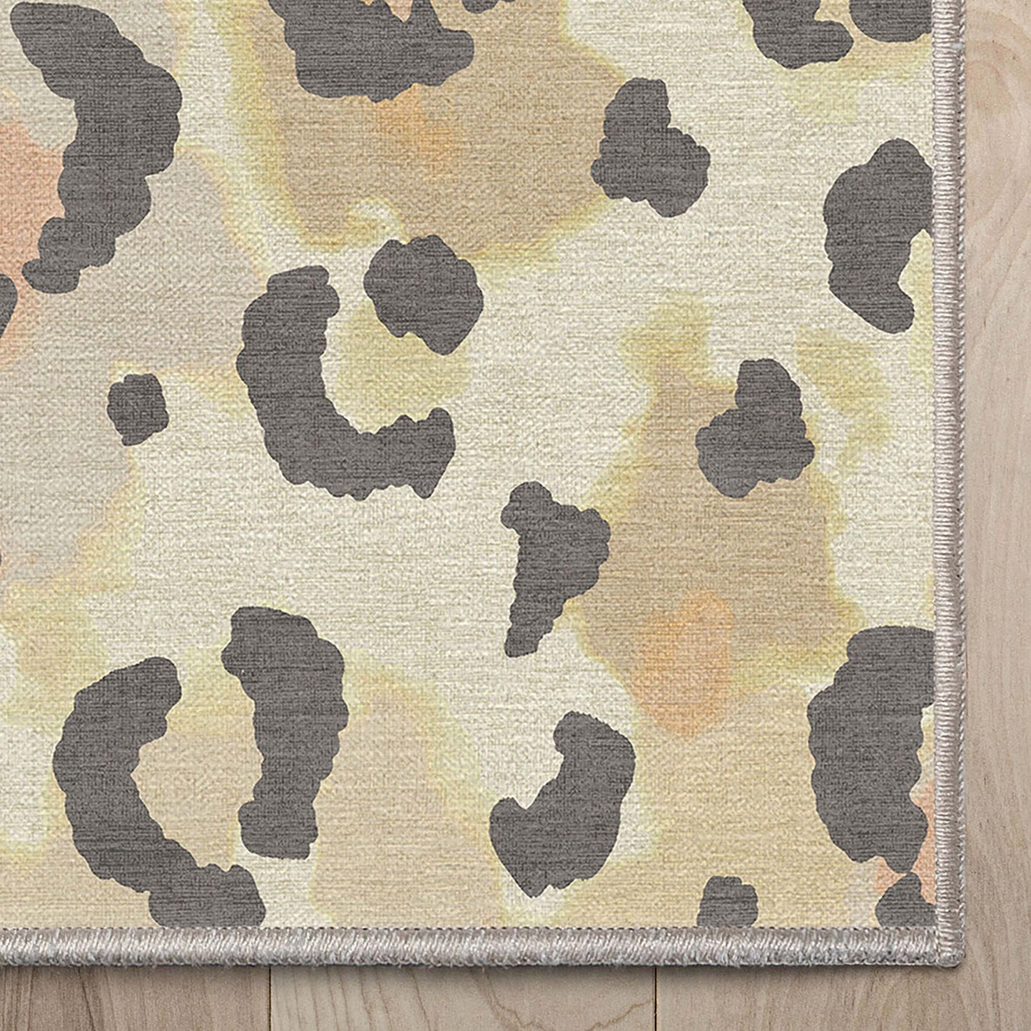 Animal Print Leopard Spot Pattern Flat-Weave Rug