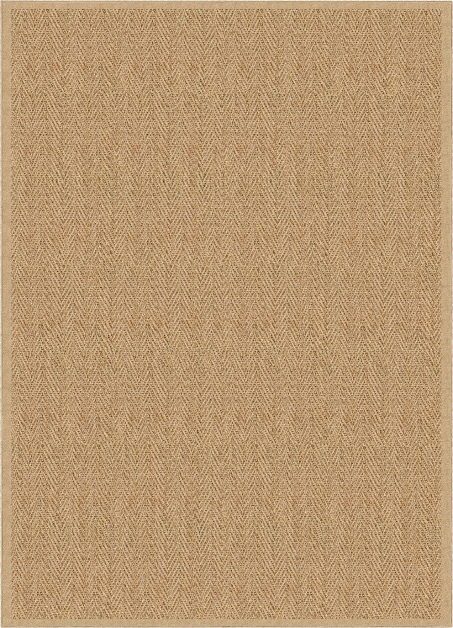 Well-Jute Boerboel Geometric Herringbone Beige Flatweave Rug