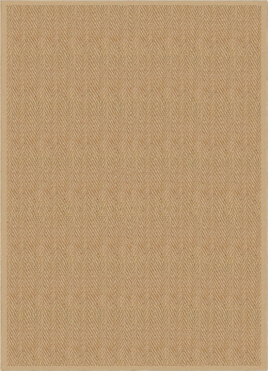 Well-Jute Boerboel Geometric Herringbone Beige Flatweave Rug