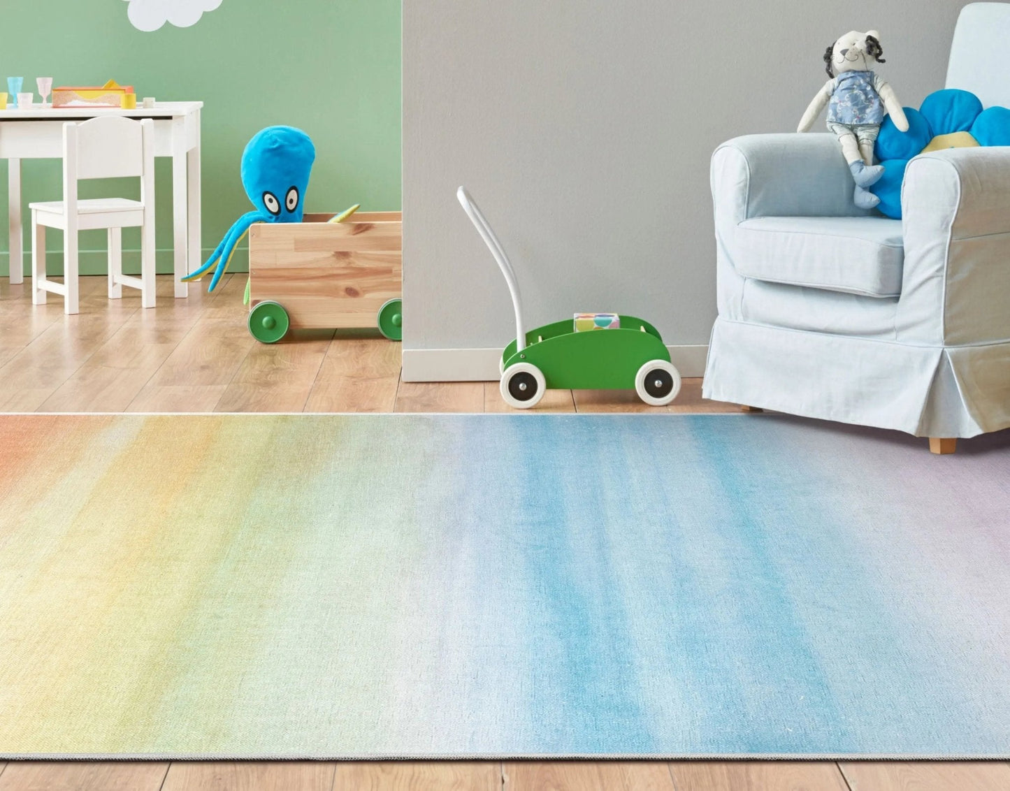 Sunrise Modern Multi Color Area Flat-Weave Rug