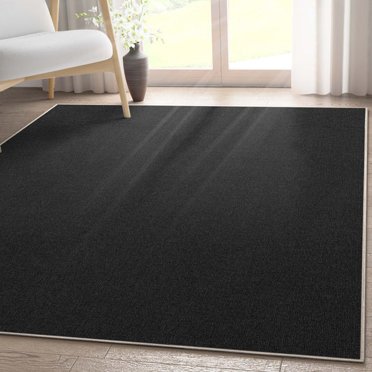 Solid Modern Plain Flat-Weave Rug