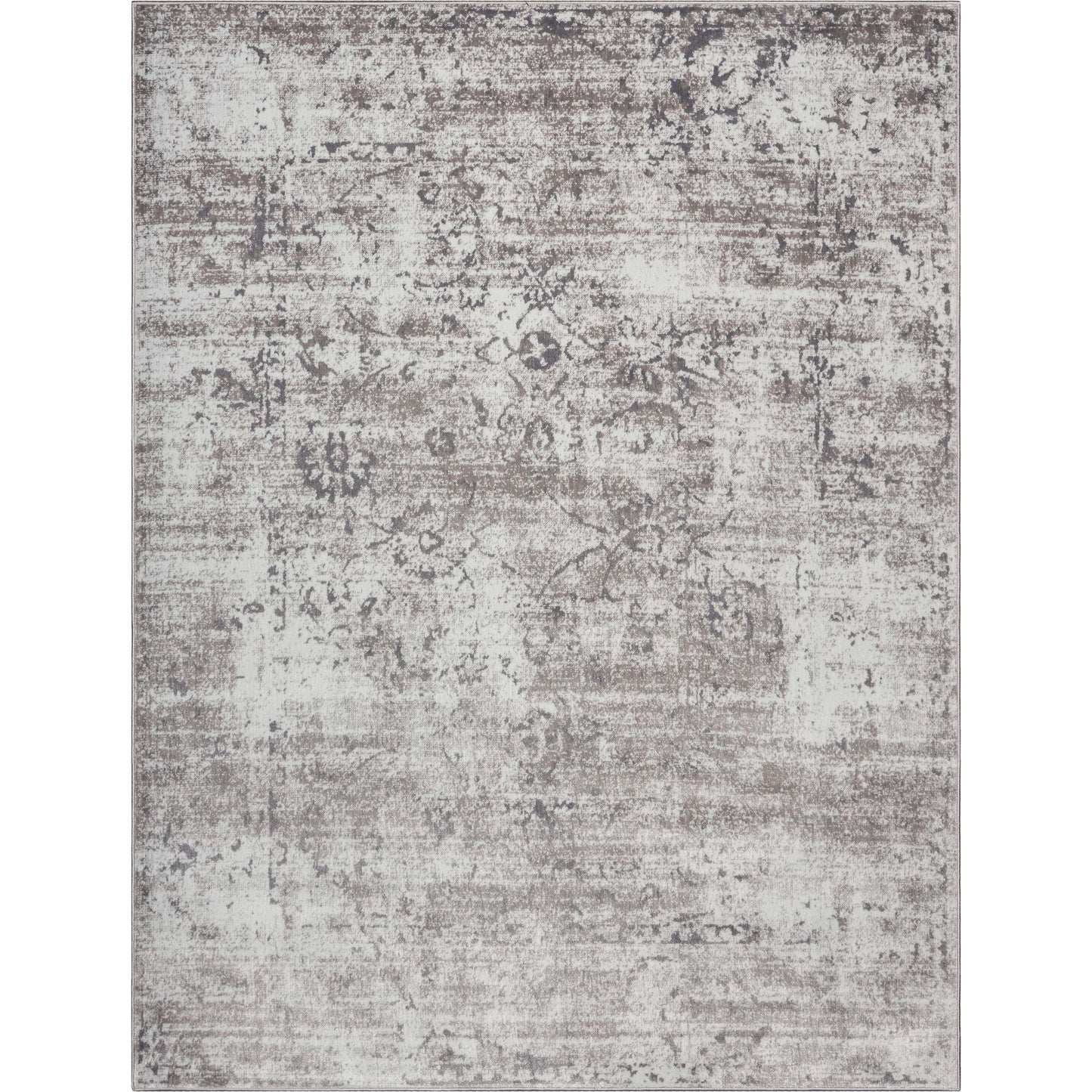 Thiva Vintage Oriental Floral Pattern Ivory Rug