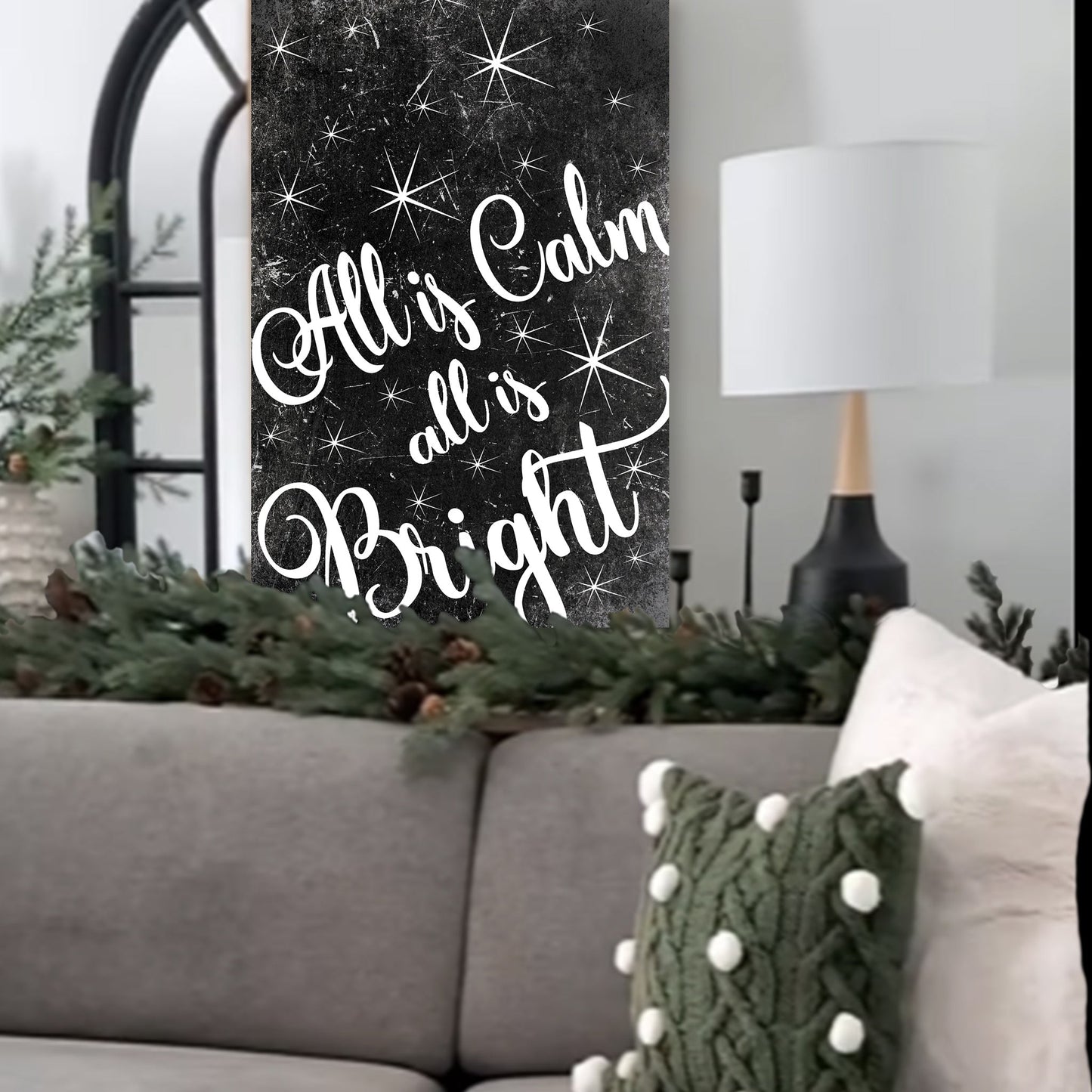 All Is Calm All Is Bright Christmas Wallhanging