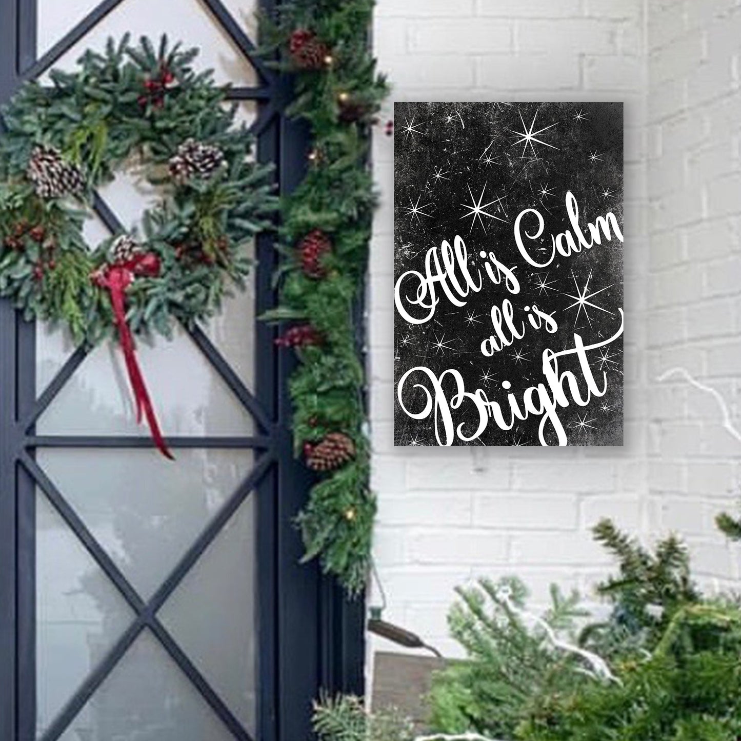 All Is Calm All Is Bright Christmas Wallhanging