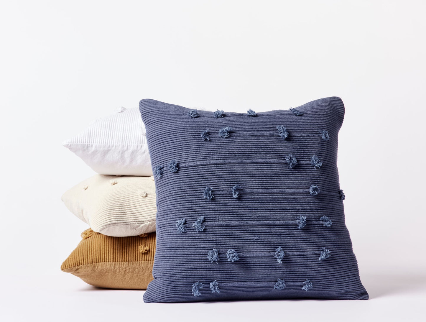 Alma Throw Pillow Cover Throw Pillows Coyuchi Blue Jay