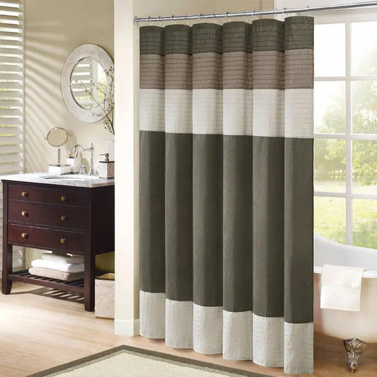 Amherst Faux Silk Shower Curtain Natural-MP70-223