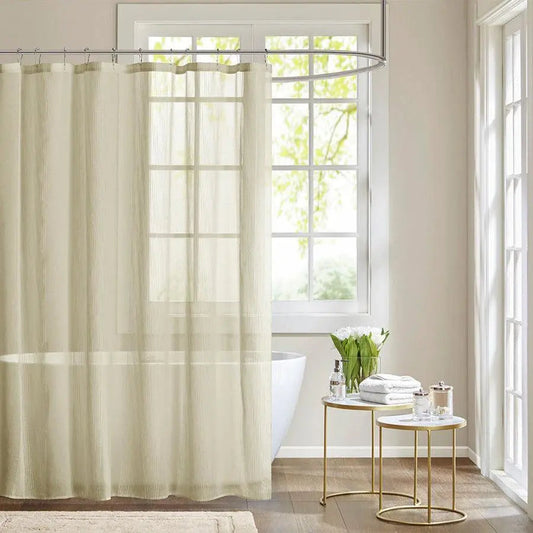 Anna Sheer Shower Curtain Linen