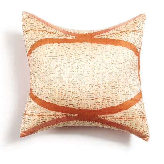 Arc Silk Throw Pillow - Coral