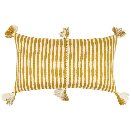 Antigua Lumbar Pillow - Ochre Striped