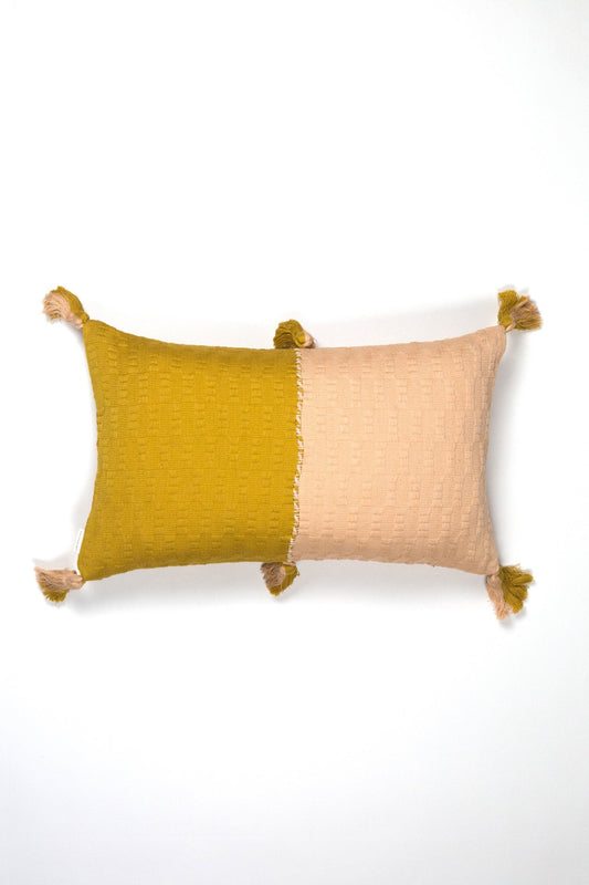 Antigua Lumbar Pillow - Peach + Ochre