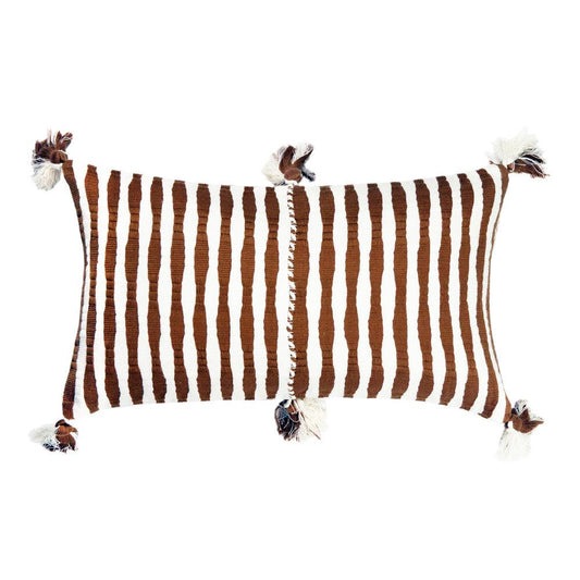 Antigua Lumbar Pillow - Umber Striped