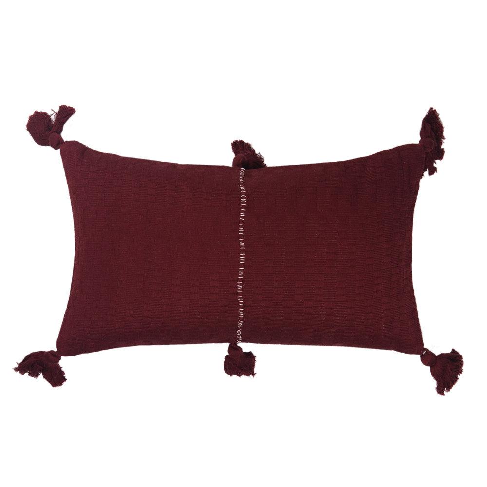 Antigua Lumbar Pillow - Burgundy