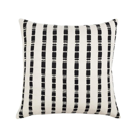 Santiago Grid Throw Pillow - Black + White