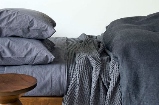Area Home Anton Organic Duvet Cover - Steel Bedding and Bath Area Home Twin