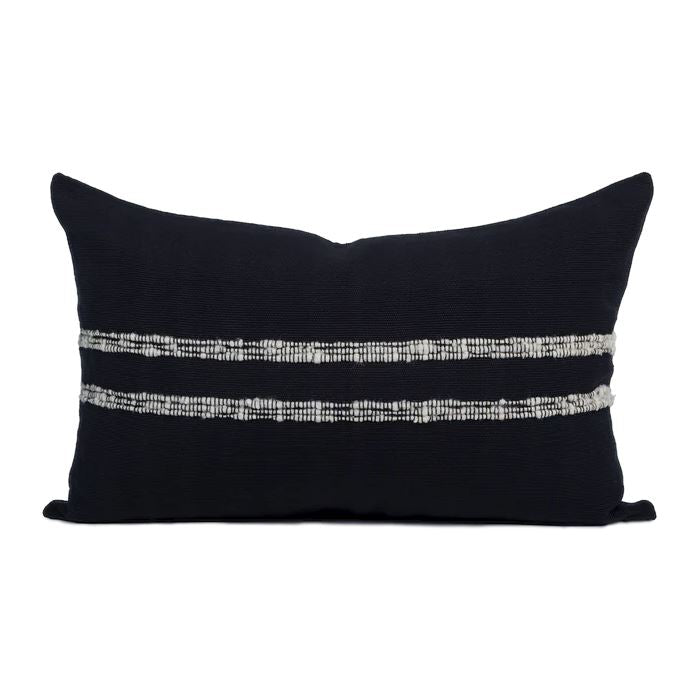 Azulina Home Cartagena Lumbar Pillow - Black Pillows Azulina Home