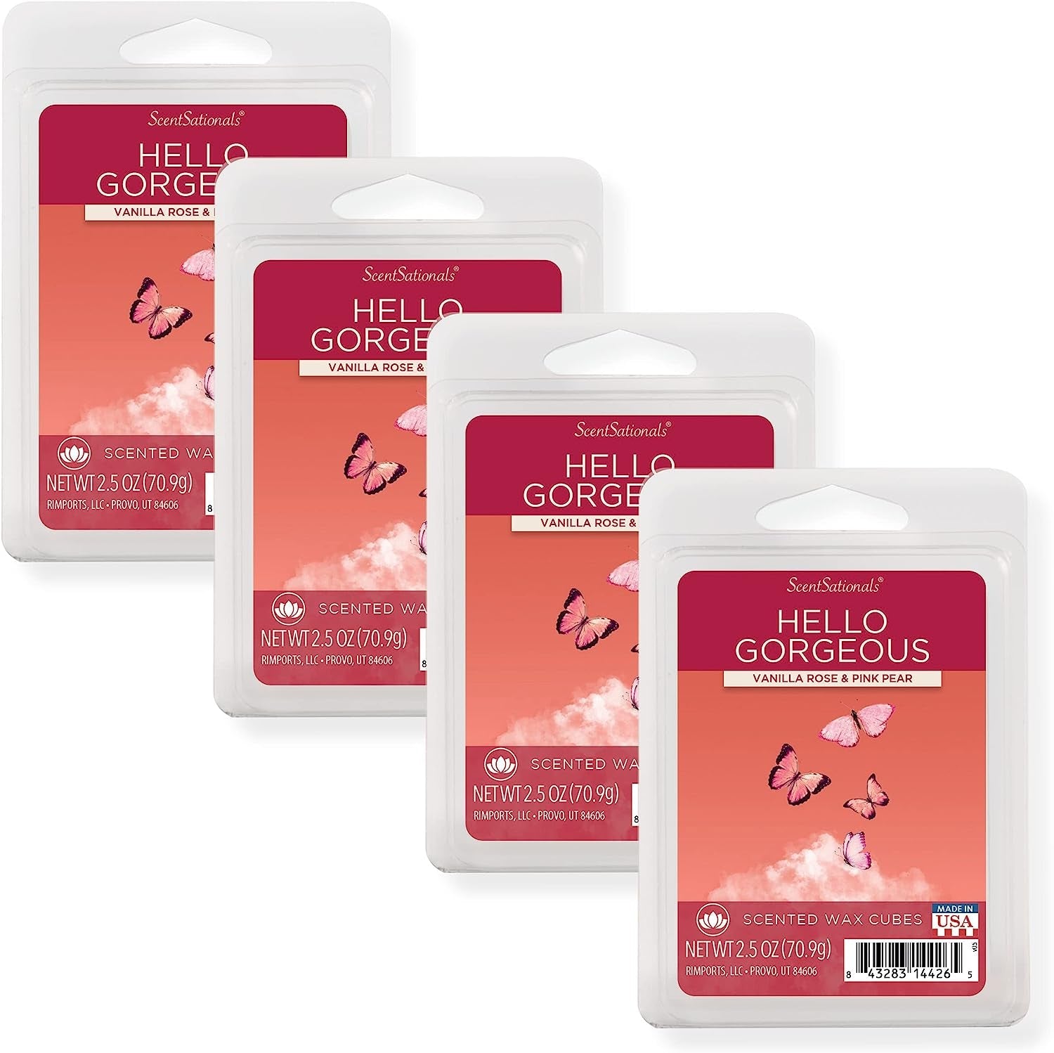 Scentsationals Scented Wax Fragrance Melts - Sweet Berry Cupcake - Wax Cubes Pack, Home Warmer Tart, Electric Wickless Candle Bar Air Freshener, Spa Aroma Decor Gift - 2.5 Oz (4-Pack) Home & Garden > Decor > Home Fragrances > Wax Tarts Rimports, LLC Hello Gorgeous