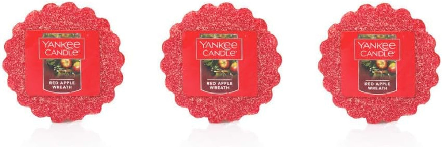 Yankee Candles Red Apple Wreath Tarts Wax Melts Set of 3