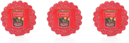 Yankee Candles Red Apple Wreath Tarts Wax Melts Set of 3