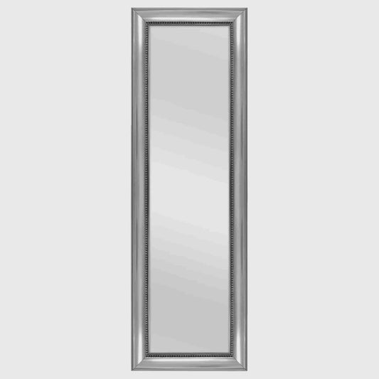 17" x 53" Wall Mounted Full Length Mirror, Silver Ornate