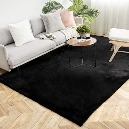 Ultra Soft Faux Rabbit Fur Rug, 2 x 3 Feet