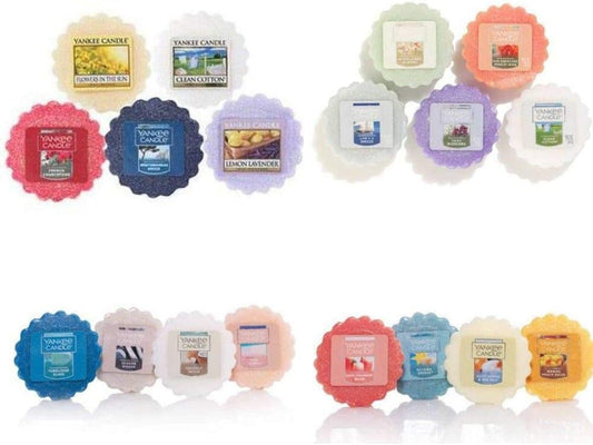 Yankee Candle Tarts Wax Melts - Spring & Summer Collection Sampler – Box of Twelve (12) Individually Wrapped Scents with No Duplicates. Random Assortment.