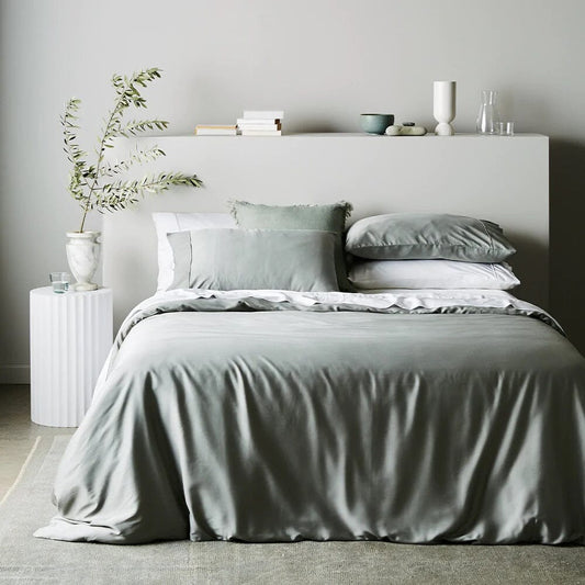 Bamboo Sateen Duvet Cover Duvet Covers Ettitude Full / Queen Sage