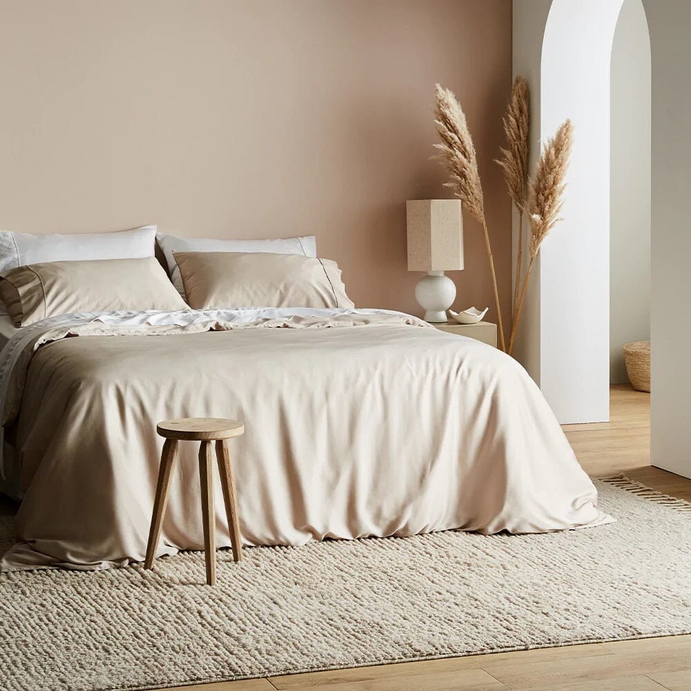 Bamboo Sateen Duvet Cover Duvet Covers Ettitude Full / Queen Sand